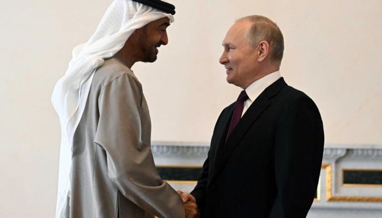 بوتين يستقبل الشيخ محمد بن زايد آل نهيان