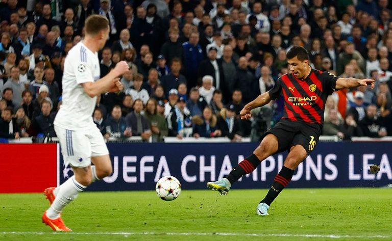 هدف رودري الملغي مانشستر سيتي ضد كوبنهاجن