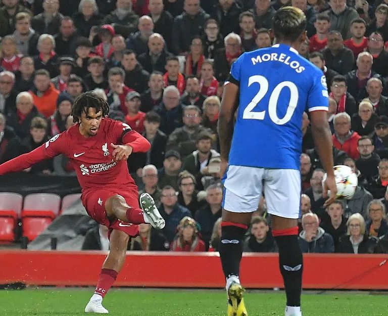 من مباراة ليفربول ورينجرز في دوري أبطال أوروبا