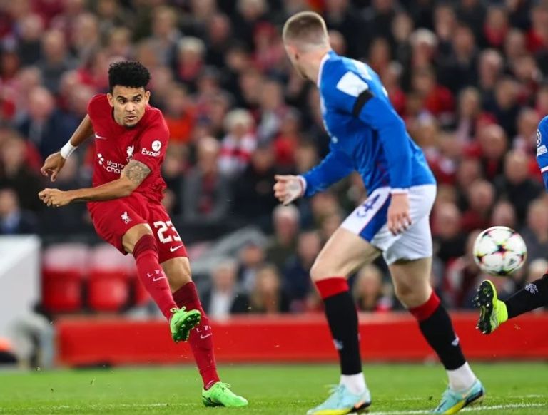 من مباراة ليفربول ورينجرز في دوري أبطال أوروبا