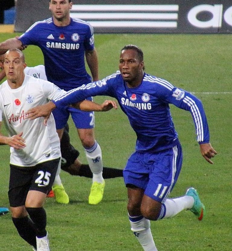 ديديه دروجبا محمد صلاح مع ديديه دروجبا