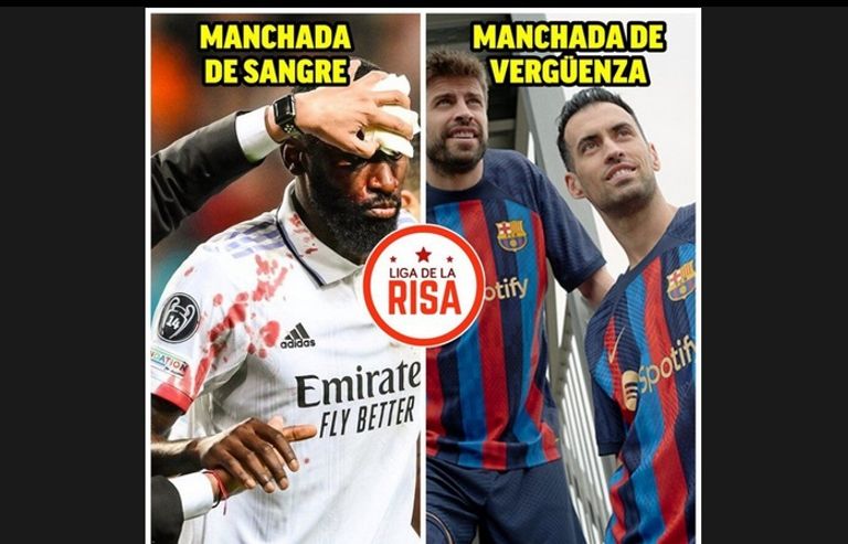 السخرية من برشلونة والإشادة بالريال برشلونة وإنتر ميلان