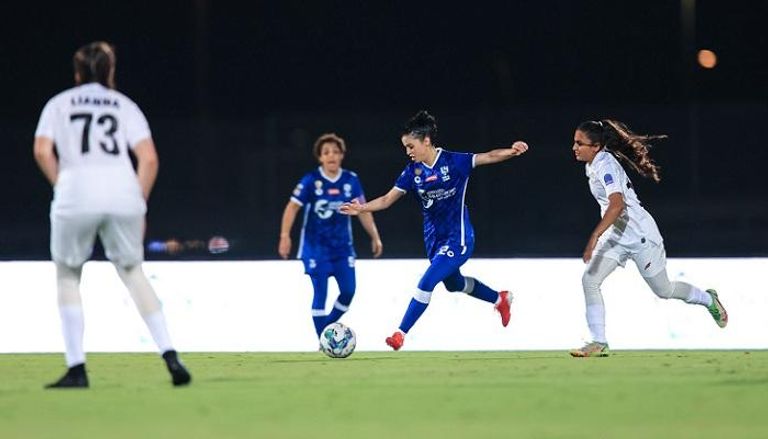 من مباراة الهلال والشباب في الدوري السعودي للسيدات