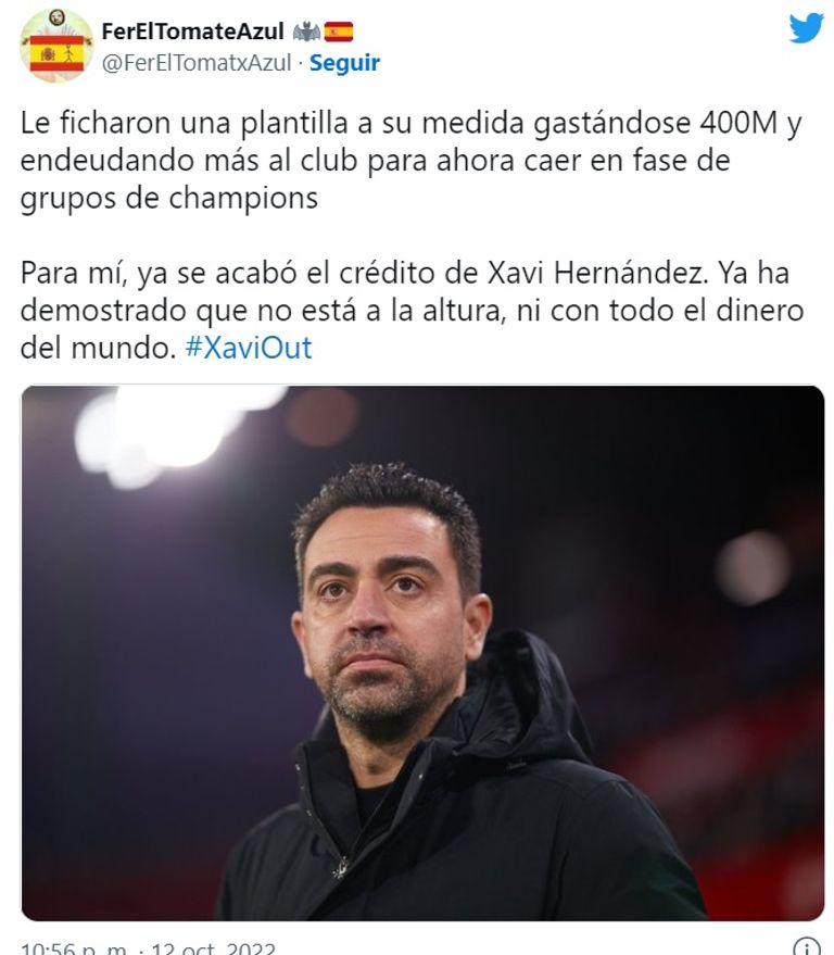 جماهير برشلونة تطلق هاشتاج لإقالة تشافي تشافي هيرنانديز