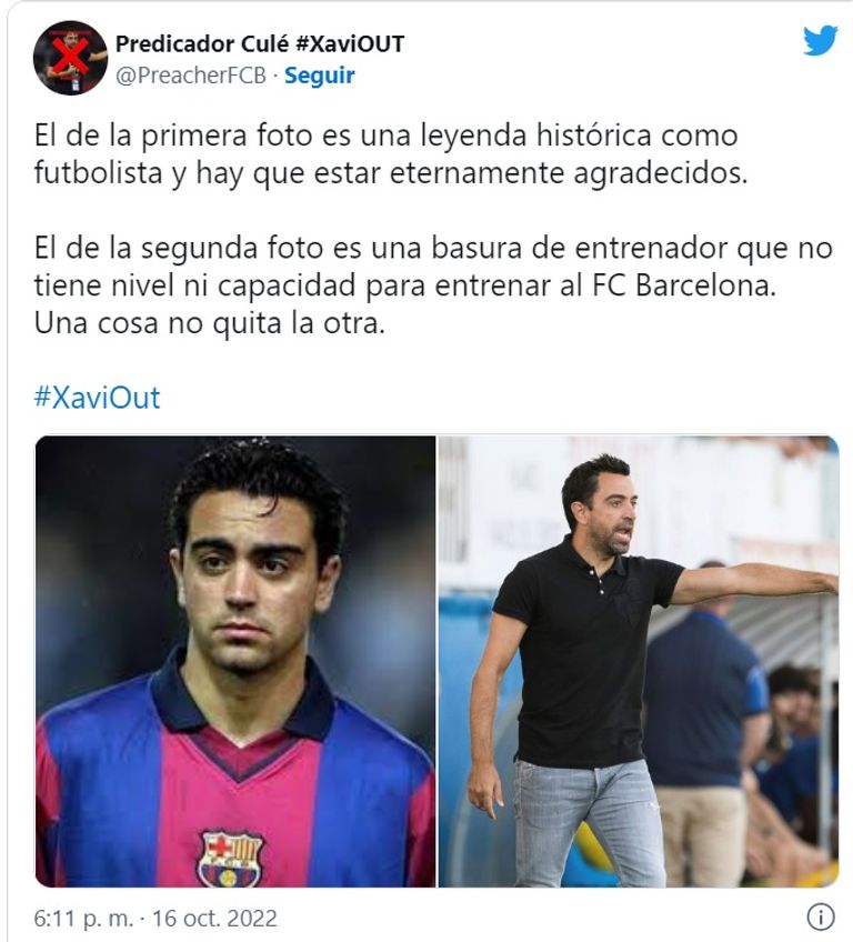 جماهير برشلونة تطلق هاشتاج لإقالة تشافي تشافي هيرنانديز