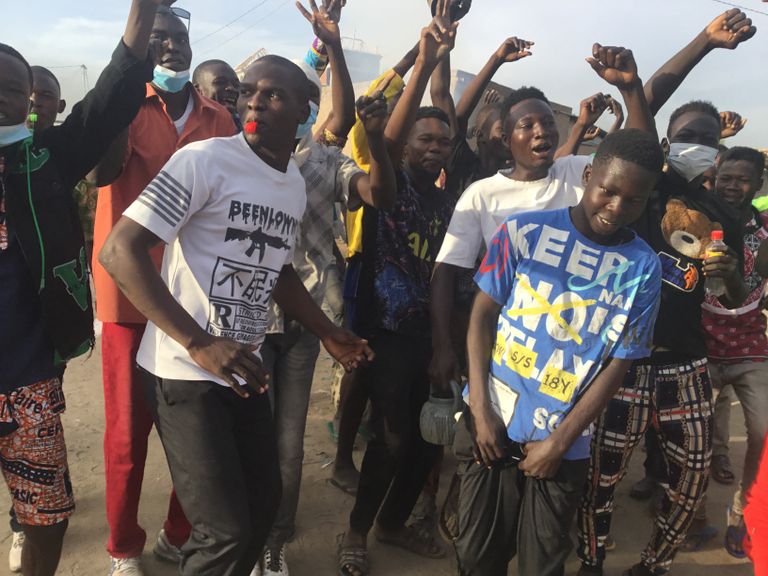 جانب من الاحتجاجات في تشاد