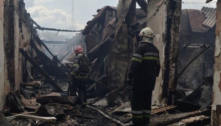 جانب من الدمار الذي تسببت به الهجمات الروسية على أوكرانيا