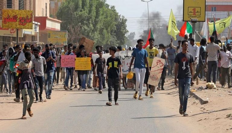 جانب من المظاهرات التي يشهدها السودان