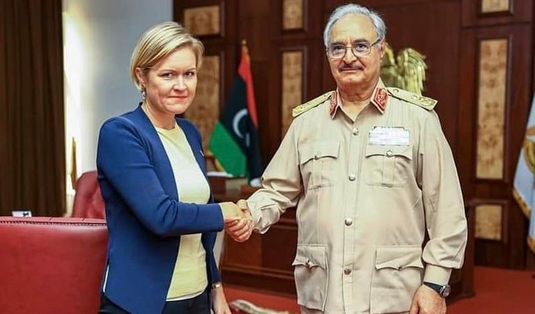 حفتر يستقبل باثيلي بمكتبه ببنغازي