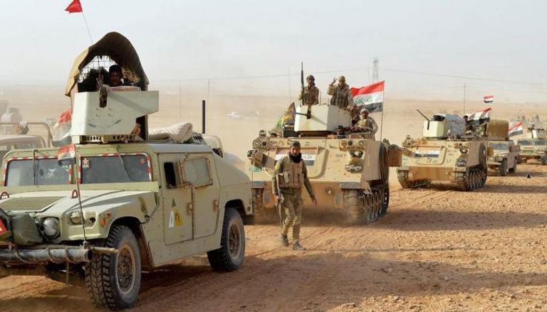 قوة من الجيش العراقي خلال عملية أمنية في ديالى