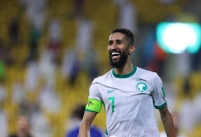 سلمان الفرج بقميص المنتخب السعودي