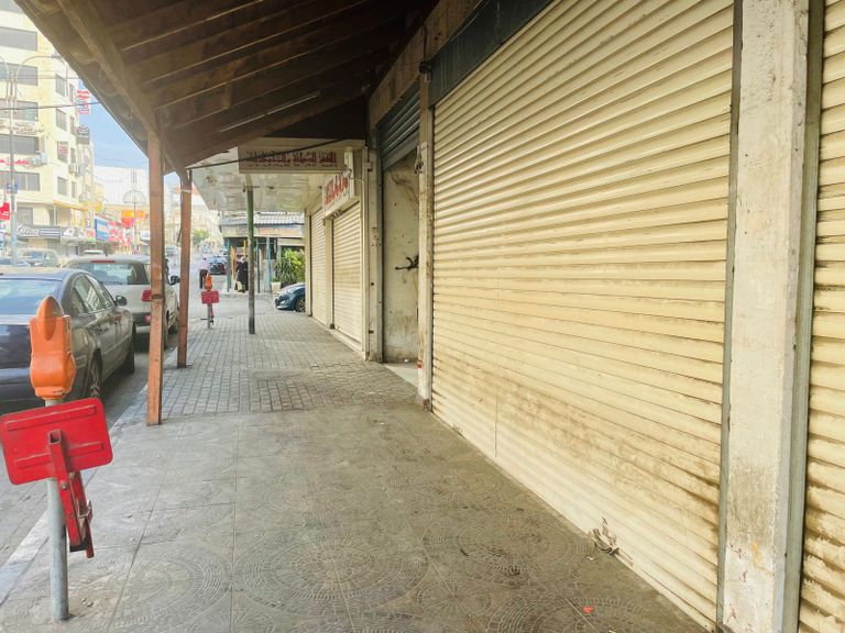 جانب من الإضراب في نابلس