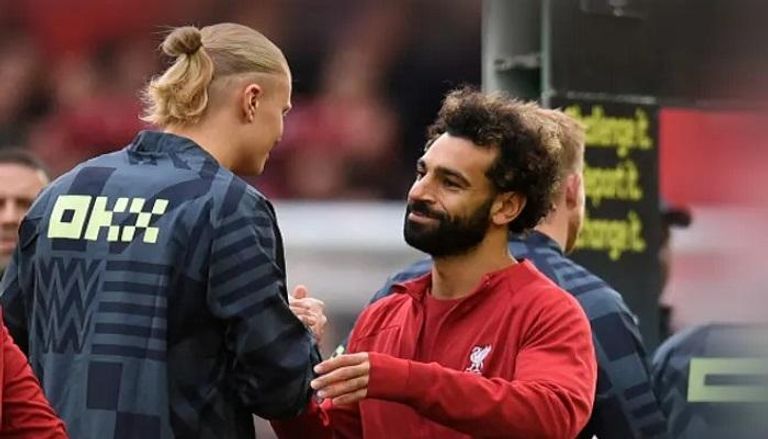 محمد صلاح وإيرلينج هالاند