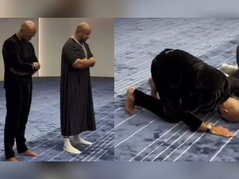 صورة أندرو تيت وهو يصلي أندرو تيت الملاكم الأمريكي السابق