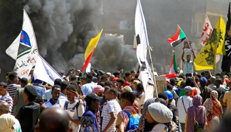 جانب من احتجاجات الثلاثاء في بشدار جنوب الخرطوم