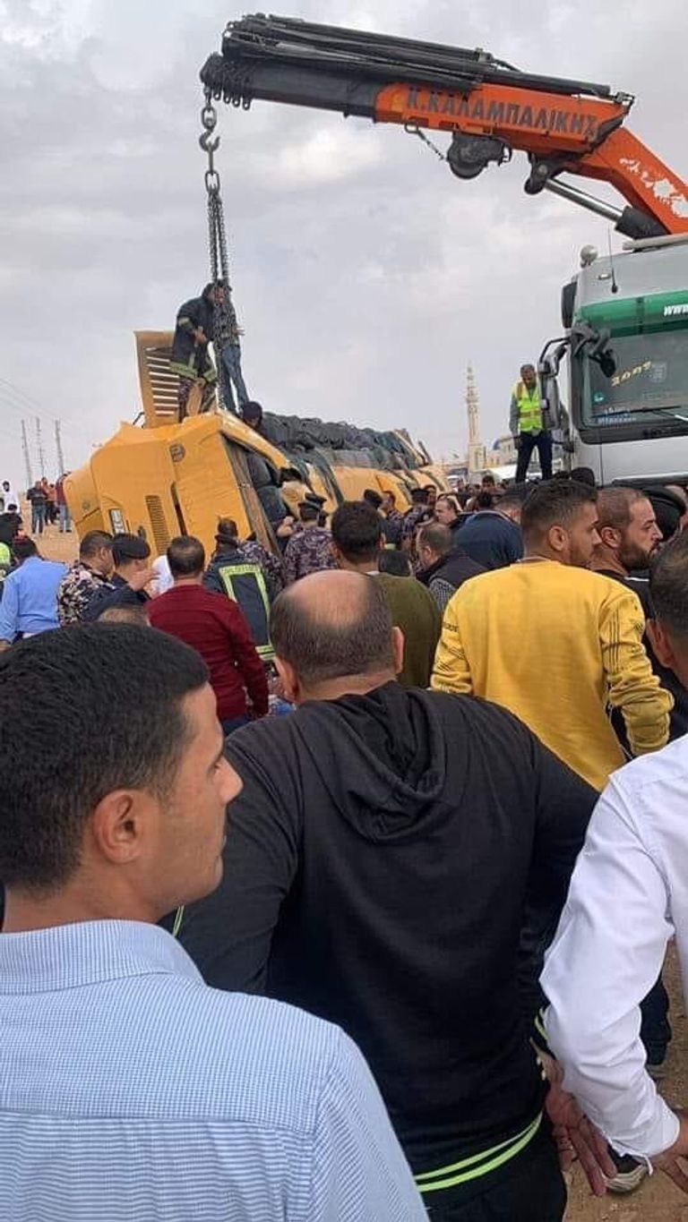 انقلاب حافلة في الأردن