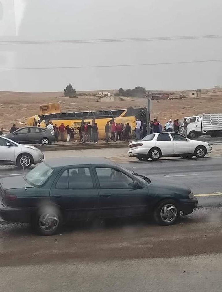 انقلاب حافلة في الأردن