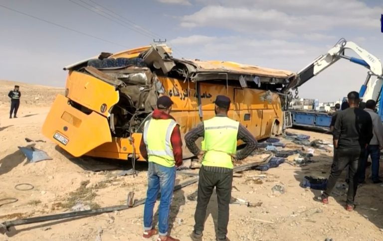 انقلاب حافلة في الأردن