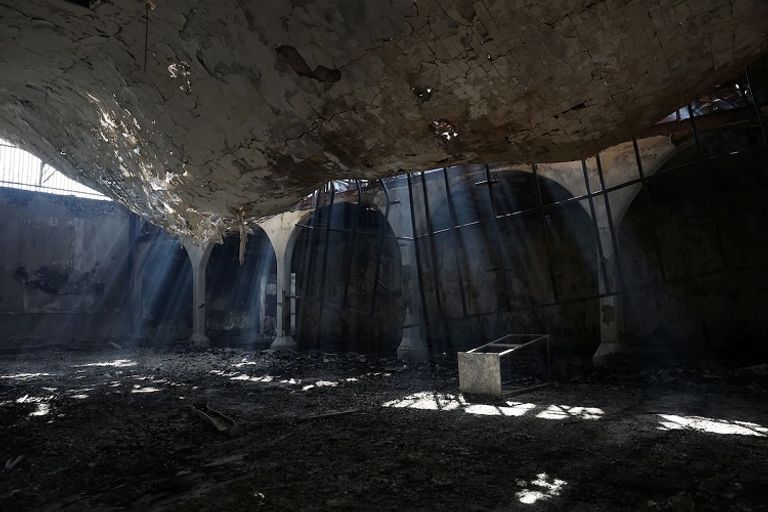 آثار حريق سجن إيفين الإيراني - أرشيفية