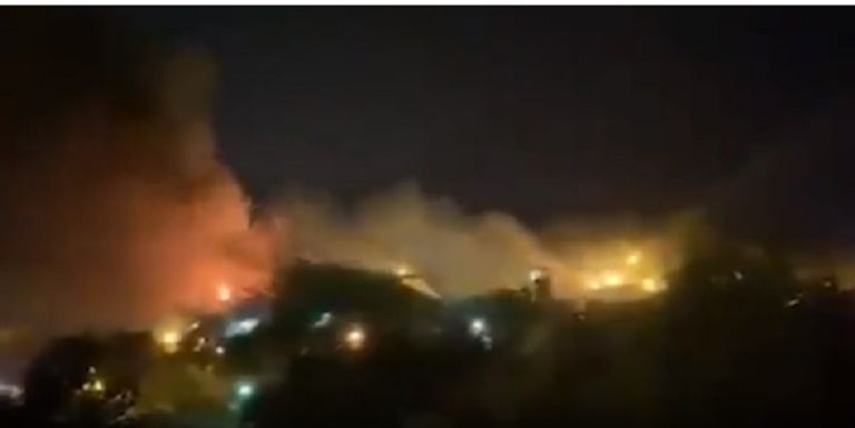 آثار حريق سجن إيفين الإيراني - أرشيفية