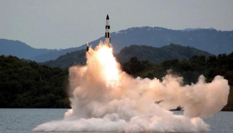 إحدى التجارب الصاروخية لكوريا الشمالية- أرشيفية