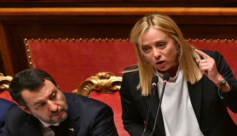 جورجيا ميلوني في البرلمان