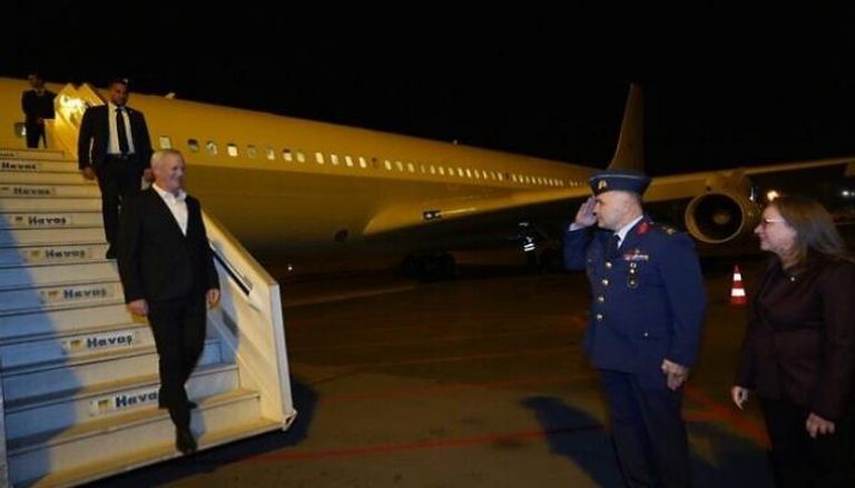 لحظة وصول وزير الدفاع الإسرائيلي بيني جانتس العاصمة التركية أنقرة 