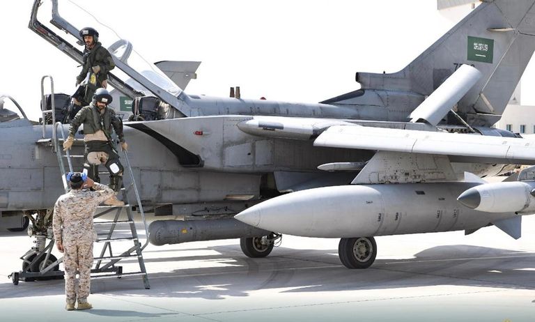 لحظة وصول القوات الجوية السعودية (وزارة الدفاع)