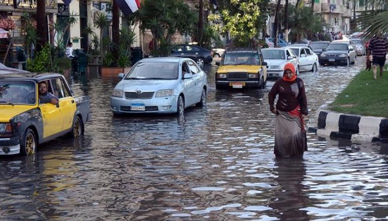 أمطار في محافظة الإسكندرية- صورة أرشيفية 