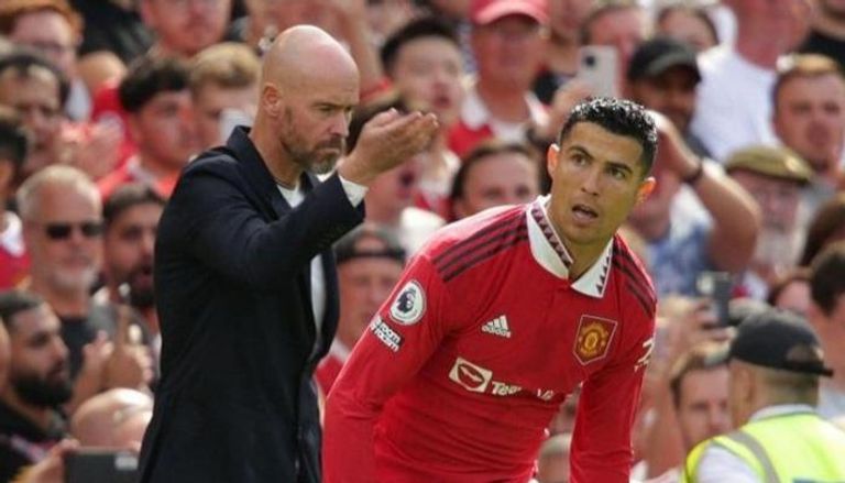 كريستيانو رونالدو وإيريك تين هاج