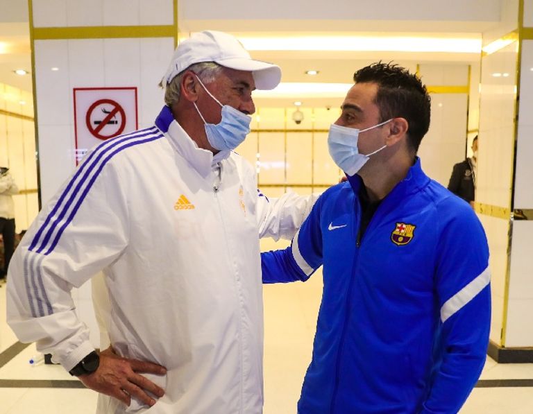 تشافي وأنشيلوتي ريال مدريد وبرشلونة