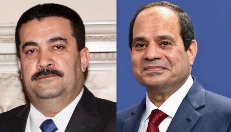 الرئيس المصري ورئيس الوزراء العراقي الجديد