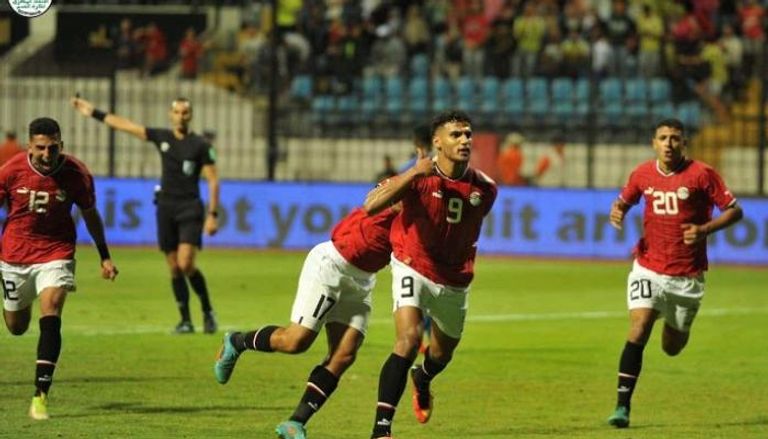 فرحة منتخب مصر الأولمبي بالتأهل 