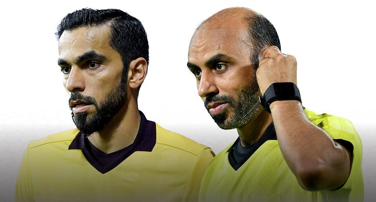 الحكمان الإماراتيان محمد الحمادي وحسن المهري 