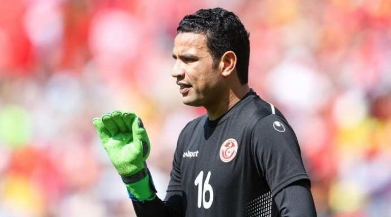 أيمن المثلوثي حارس منتخب تونس منتخب تونس ضد البرازيل