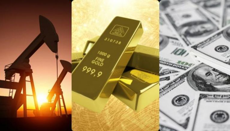 الذهب يرتفع والنفط والدولار يتراجعان