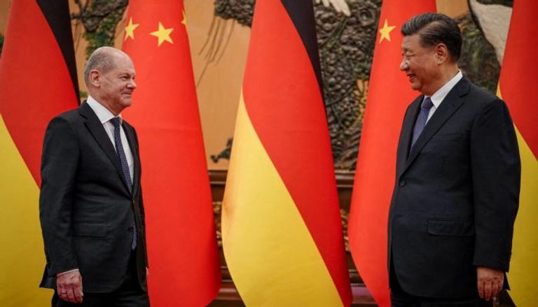 المستشار الألماني والرئيس الصيني