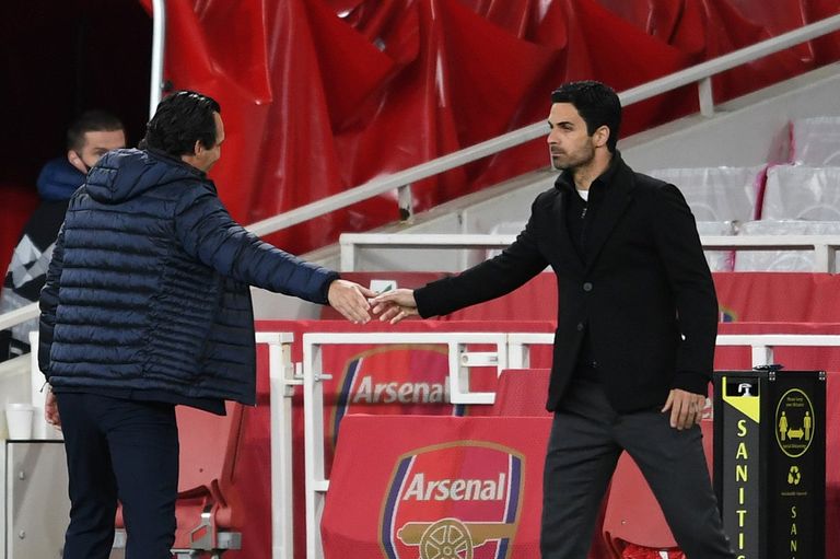 أوناي إيمري وأرتيتا مايكل أرتيتا مدرب أرسنال