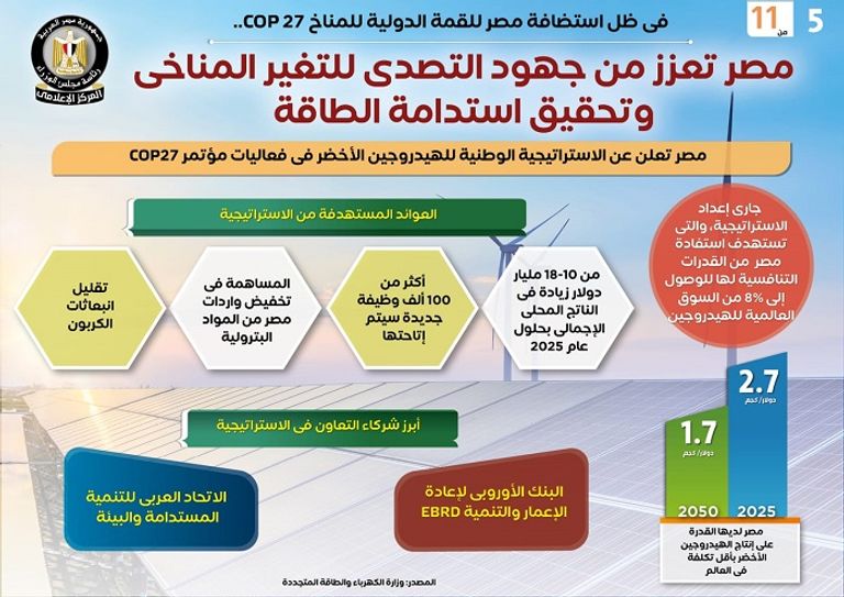 مصر.. 18 مليار دولار عوائد مستهدفة من الهيدروجين الأخضر