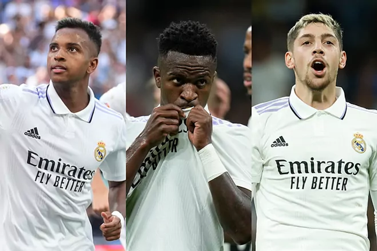 ثلاثي ريال مدريد كريم بنزيما مهاجم ريال مدريد