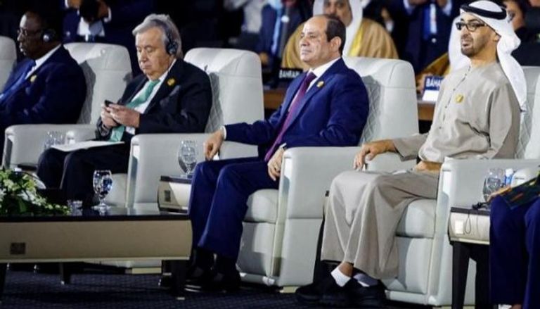  الشيخ محمد بن زايد آل نهيان والرئيس عبدالفتاح السيسي في مؤتمر المناخ