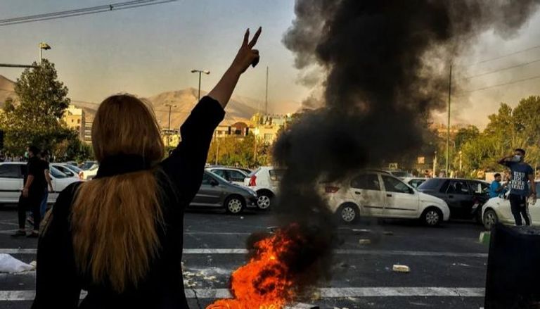 جانب من التظاهرات في إيران