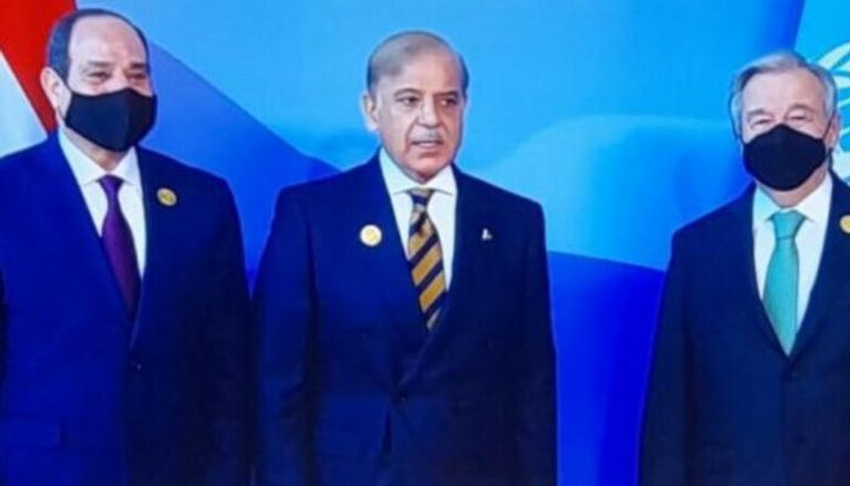 رئيس وزراء باكستان والأمين العام للأمم المتحدة والرئيس المصري