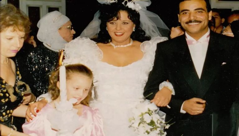 معالي زايد العروس بصحبة عريسها