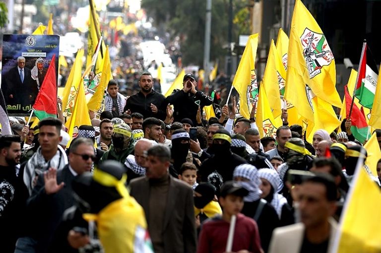 جانب من مراسم إحياء ذكرى رحيل ياسر عرفات في غزة