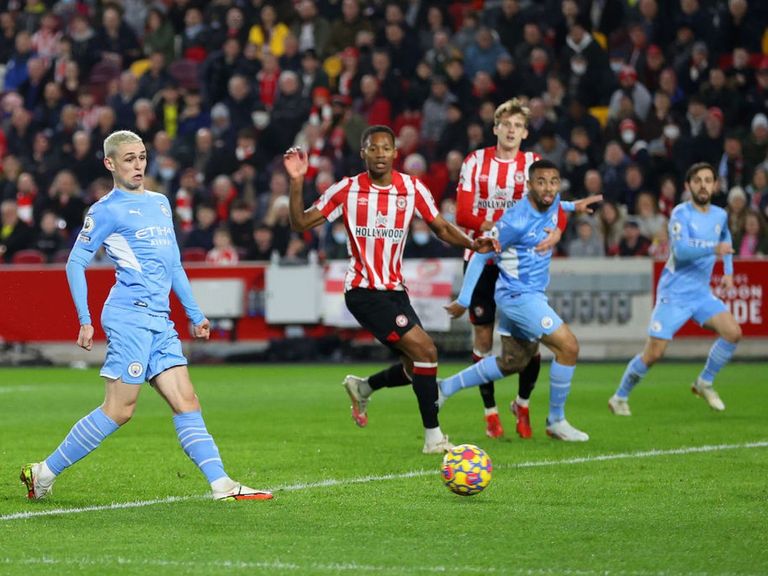 جانب من مباراة مانشستر سيتي وبرينتفورد - أرشيفية