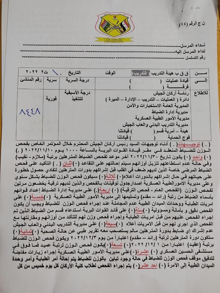 مجموعة من قادة الجيش العراقي