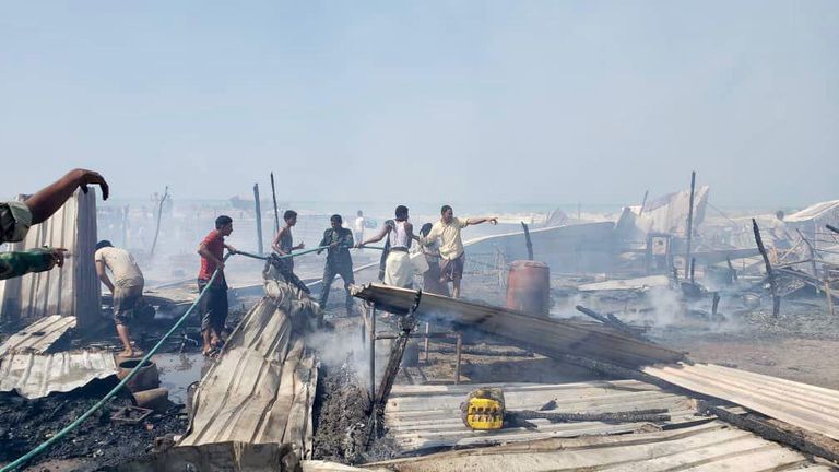 حريق مأساوي في اليمن