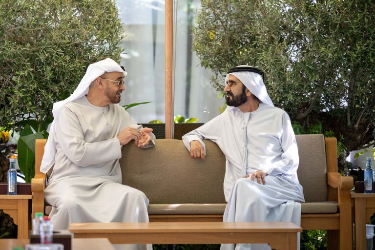 الشيخ محمد بن زايد آل نهيان والشيخ محمد بن راشد آل مكتوم