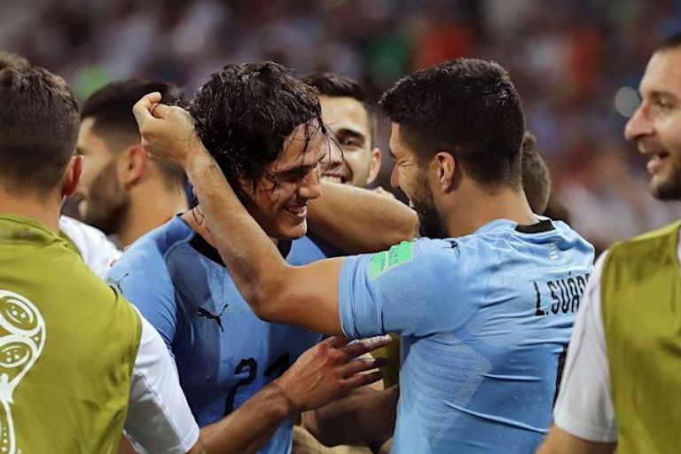 لويس سواريز وإدينسون كافاني منتخب أوروجواي